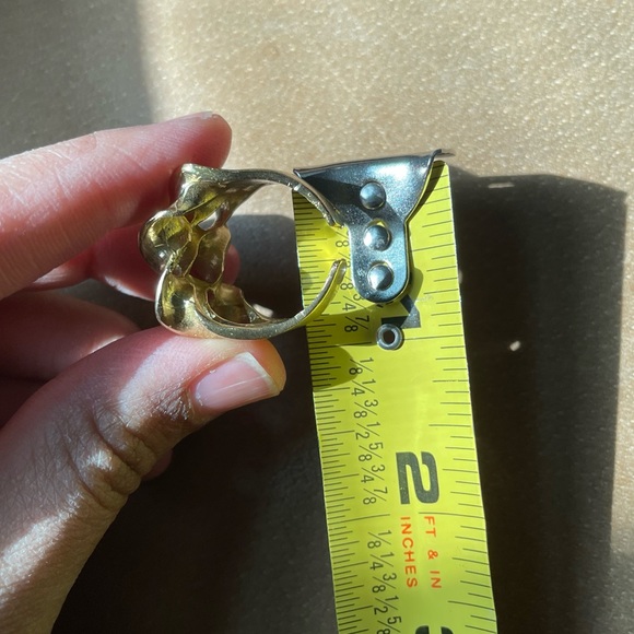 Vintage gold brass twist chunky boho ring statement - Picture 6 of 7